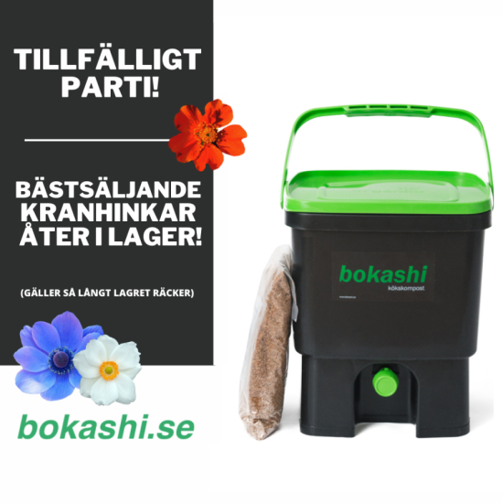 1 st bokashihink svart/grön med kran + 1 kg Svenskt Bokashiströ i gruppen Bokashi  hos bokashi.se (211-115)
