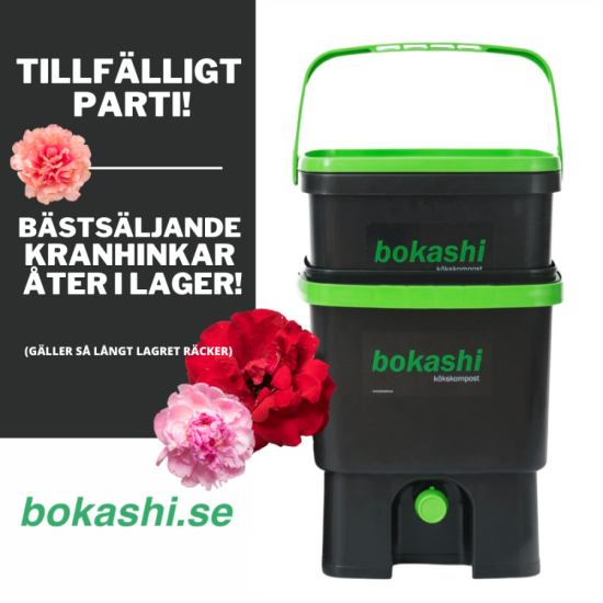 2 st bokashihinkar svart/grön med kran + tillbehör (ej strö) i gruppen Bokashi  hos bokashi.se (211-202)