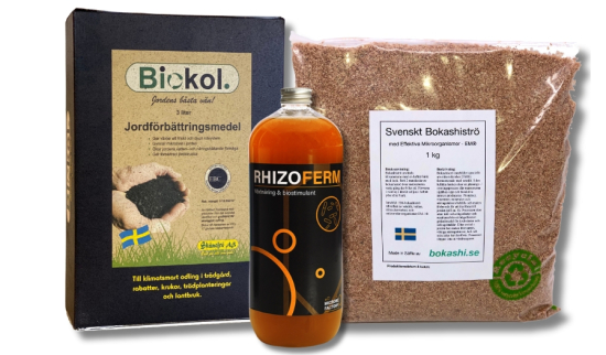 Svenskt paket - Bokashistr, Biokol & Flytande nring i gruppen Bokashi  hos bokashi.se (310-132)