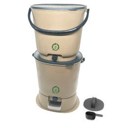 Bokashi Essential cappuccino - 2 kranhinkar med bas + tillbehör (ej strö)