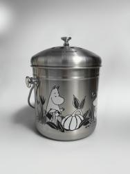 Mumin - hink för matuppsamling, Stainless Steel 4l - "Garden Life" 