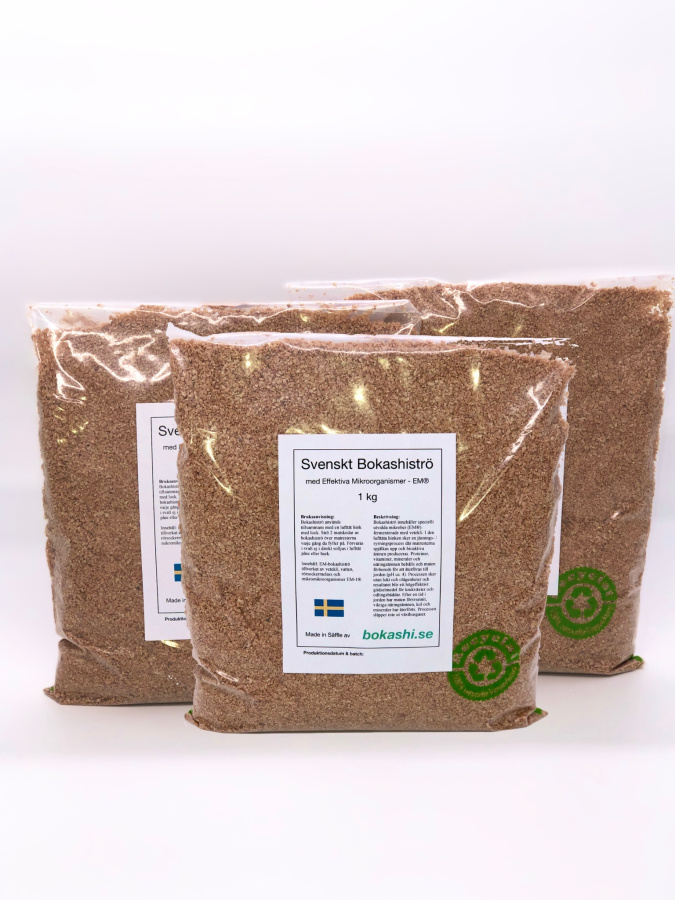 Svenskt Bokashiströ, 3 x 1 kg 
