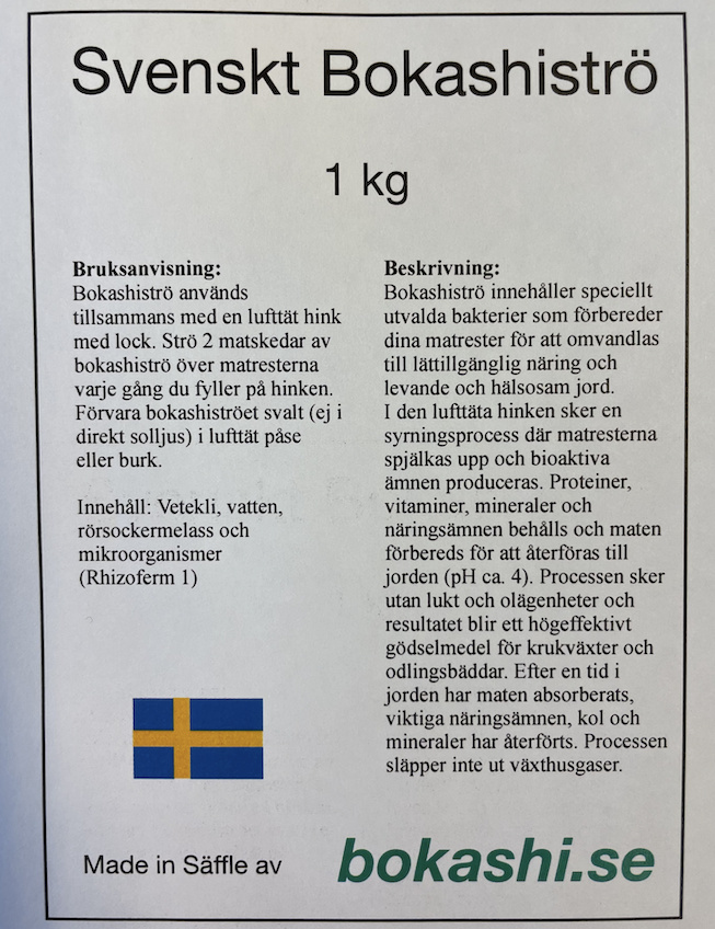 Svenskt Bokashiströ, 1 kg + Svensk Biokol 3 liter