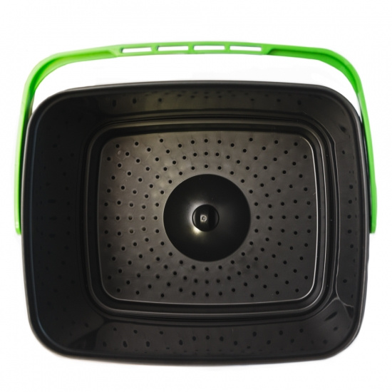 Bokashihink svart/grön med kran 