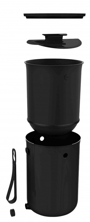 Startkit - Bokashi 2.0 svart - 2 st designade hinkar för köksbänken + 1 kg strö