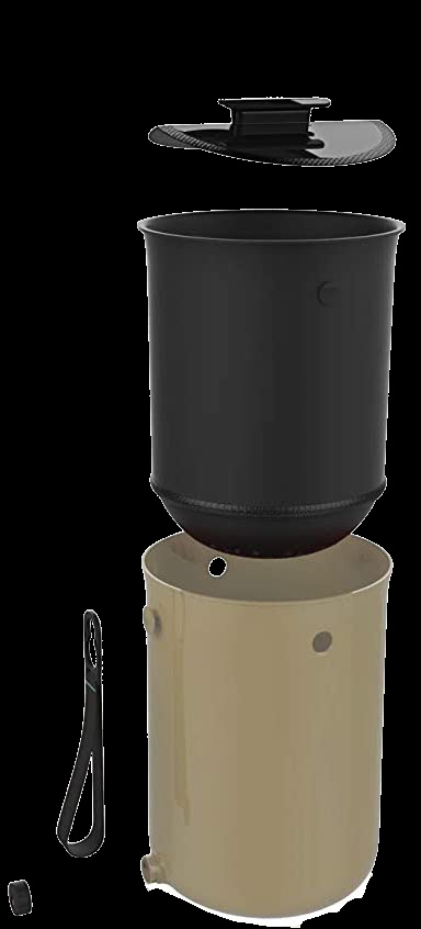 Bokashi 2.0 cappuccino - 1 st designad hink för köksbänken