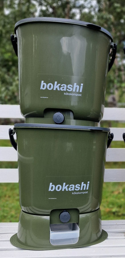 Bokashi Essential olivgrön - 2 kranhinkar med bas + tillbehör (ej strö)