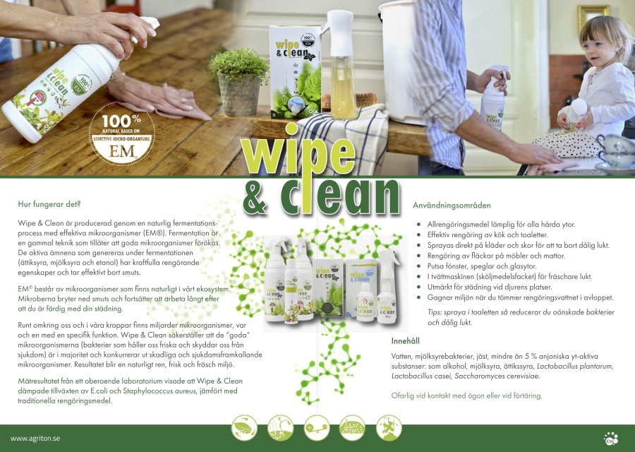 Wipe & Clean Luftfräschare, basilika, 150ml