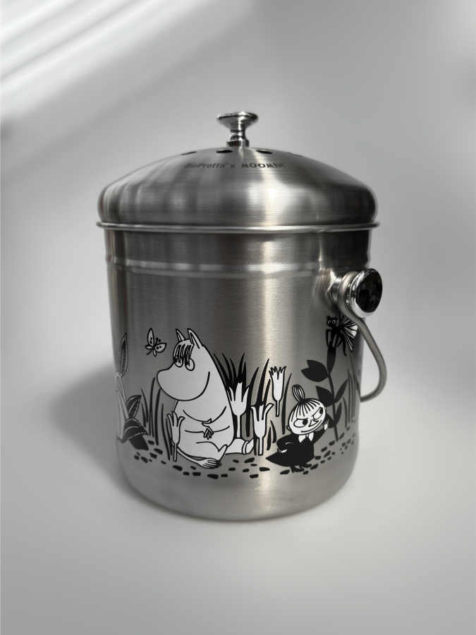 Mumin - hink för matuppsamling, Stainless Steel 4l - 