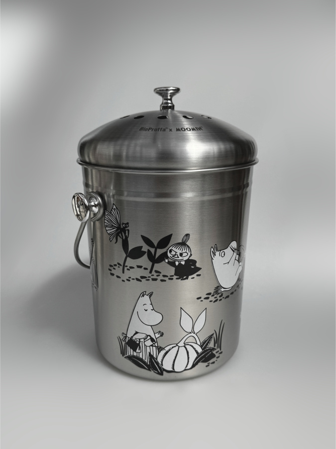 Mumin - hink för matuppsamling, Stainless Steel 5l - 