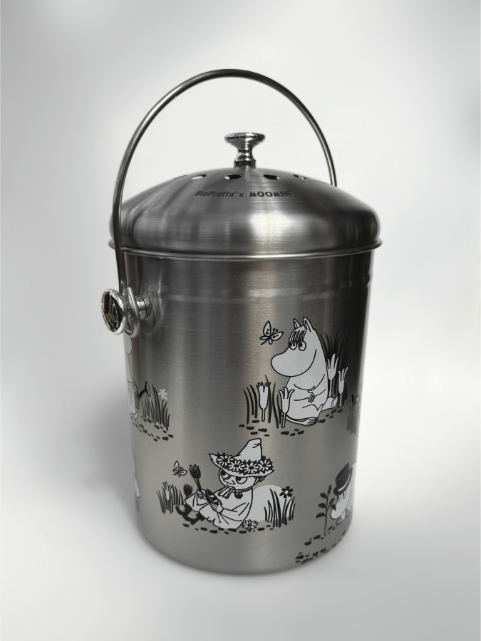 Mumin - hink för matuppsamling, Stainless Steel 5l - 