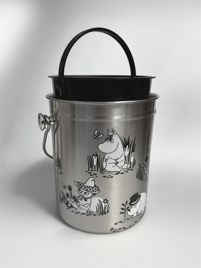 Mumin - hink för matuppsamling, Stainless Steel 5l - 