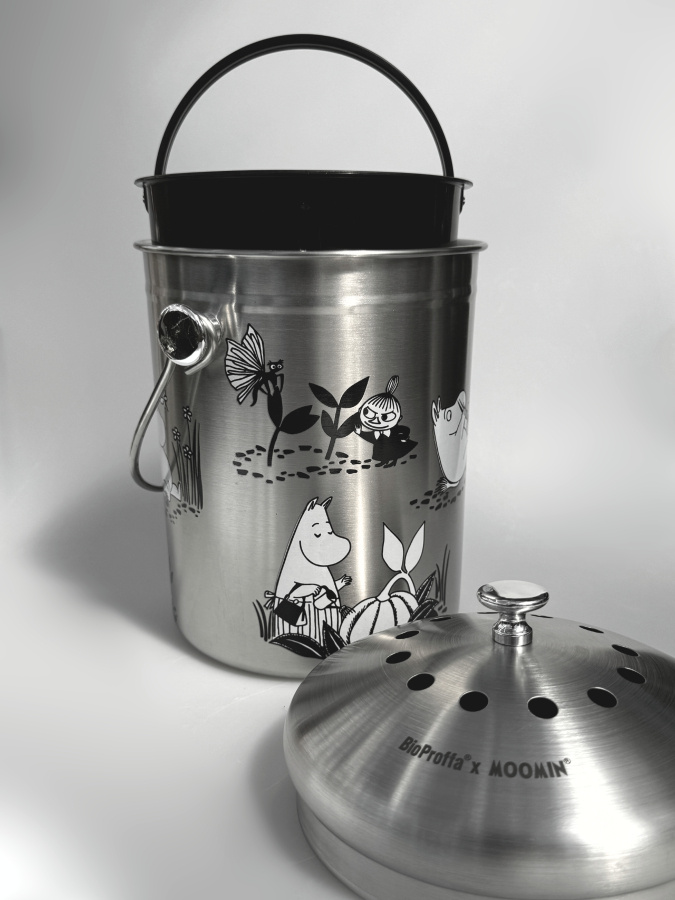 Mumin - hink för matuppsamling, Stainless Steel 5l - 