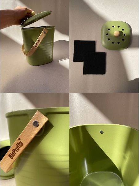 Bambuhink Grå 3,8l - för matuppsamling