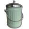 Stålhink Ljusgrön räfflad 5l med kolfilter - för matuppsamling Stålhink Ljusgrön räfflad 5l med kolfilter - för matuppsamling