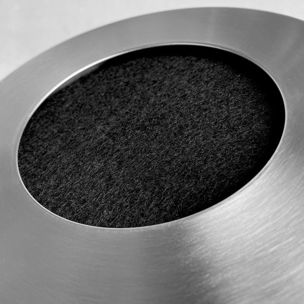 Stålhink Rostfritt Stål räfflad 4l med kolfilter - för matuppsamling