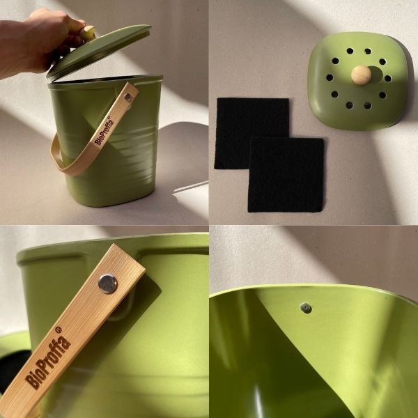 Kolfilter till Bambu matuppsamlingshink, 2 st