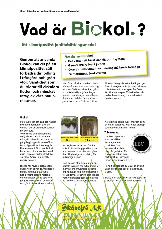 Biokol 50 liter OBS! ENDAST ”HÄMTAS I SÄFFLE”, SKICKAS EJ!